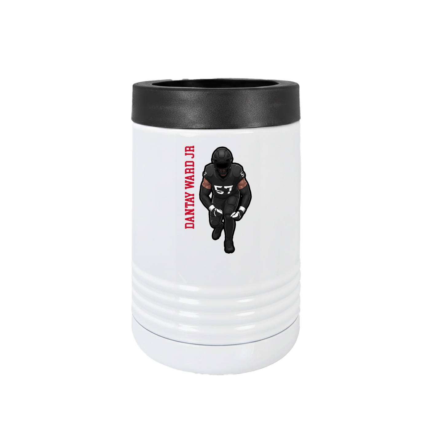 Beverage Holder — Name Vertical in White