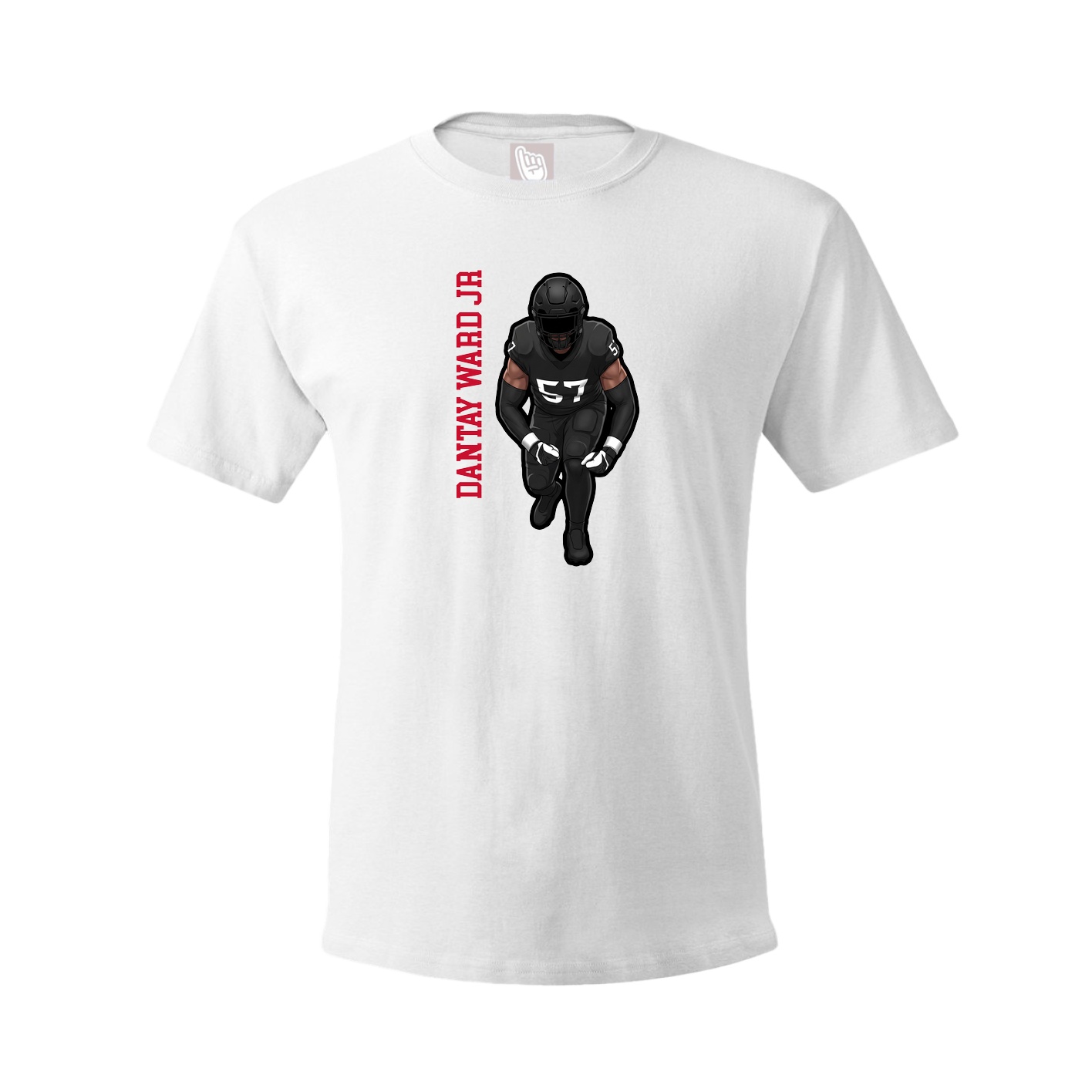 Youth Tee — Name Vertical in White