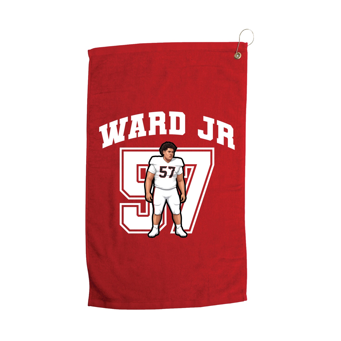 Golf Towel — Number in Red