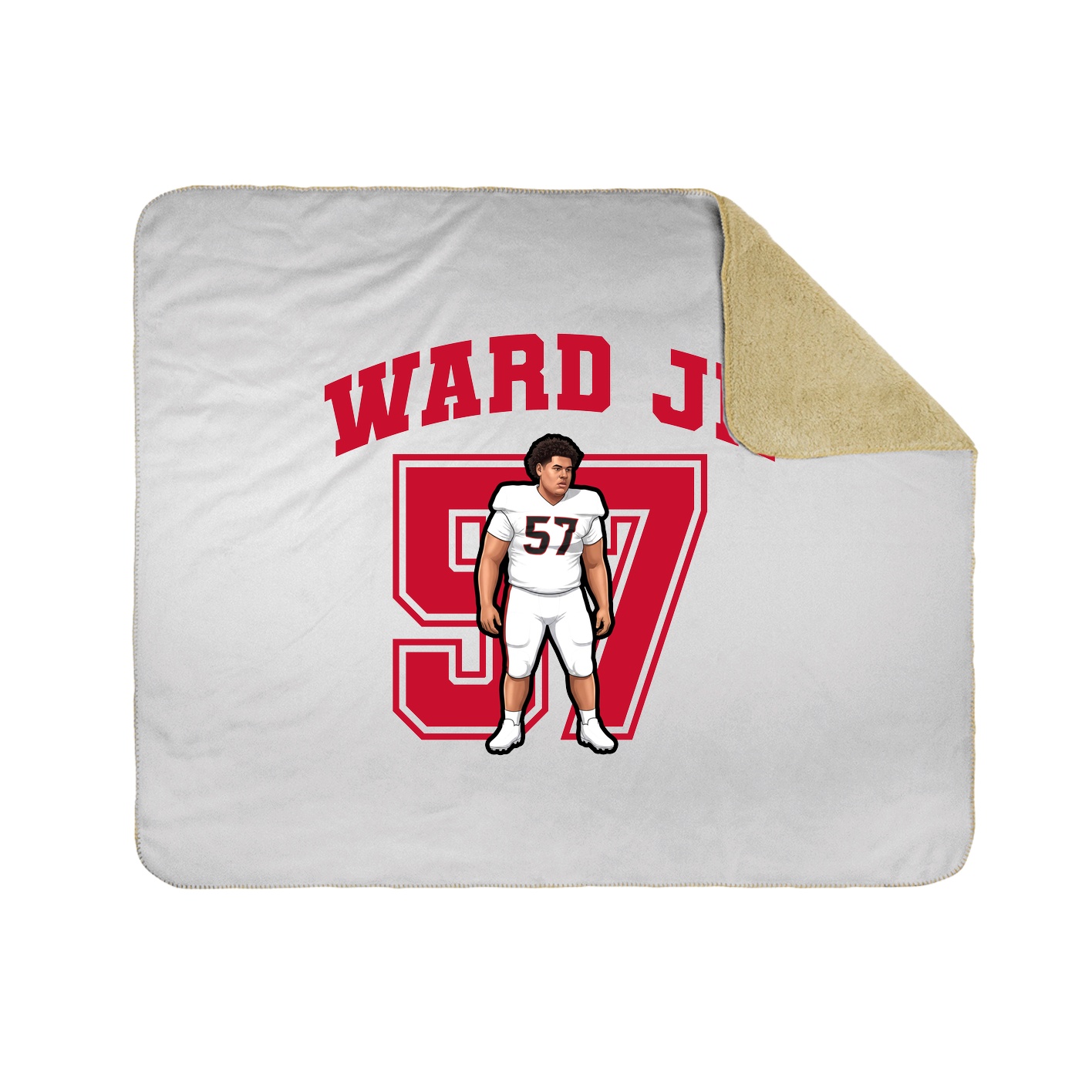 Throw Blanket — Number in White