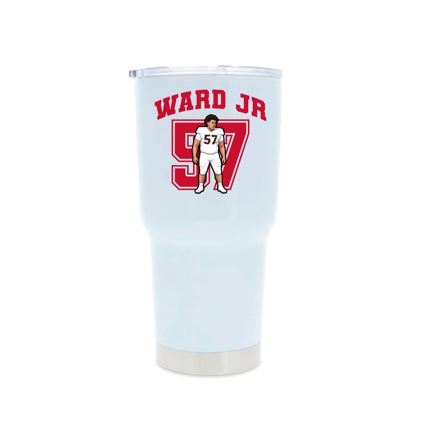 30oz Stainless Steel Tumbler — Number in White