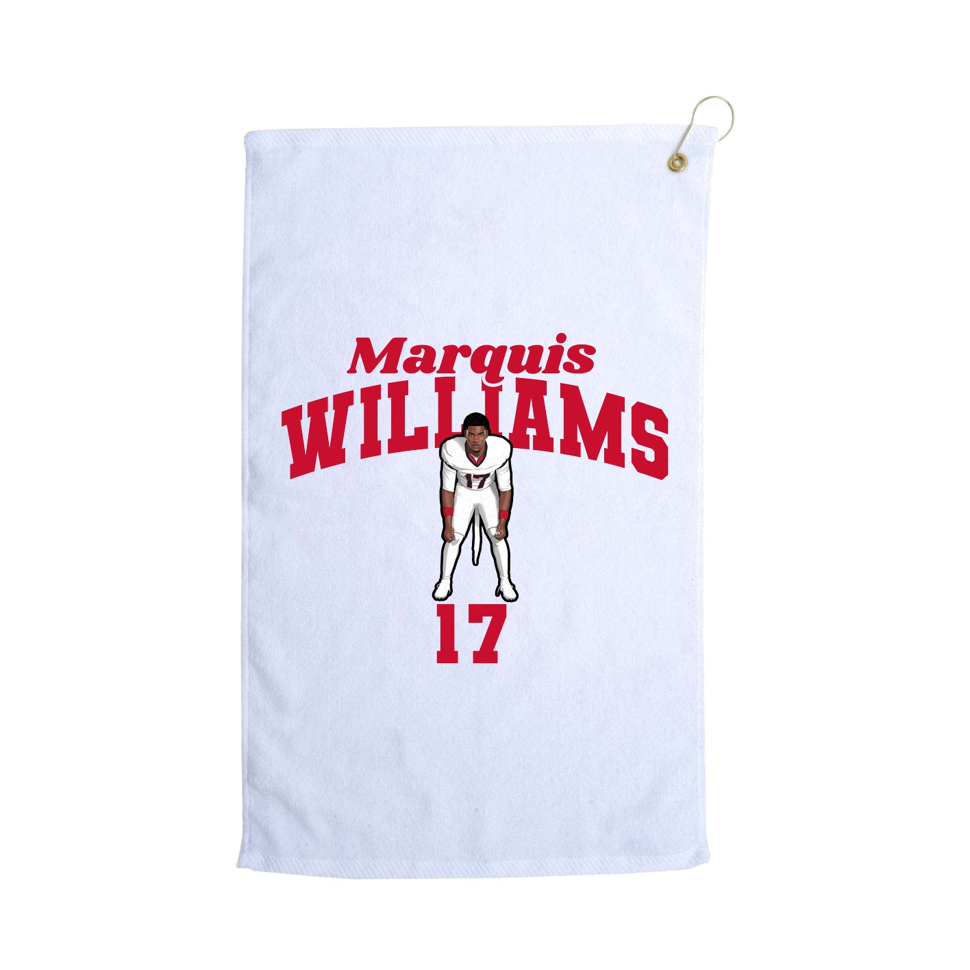 Golf Towel — Signature Arch in White