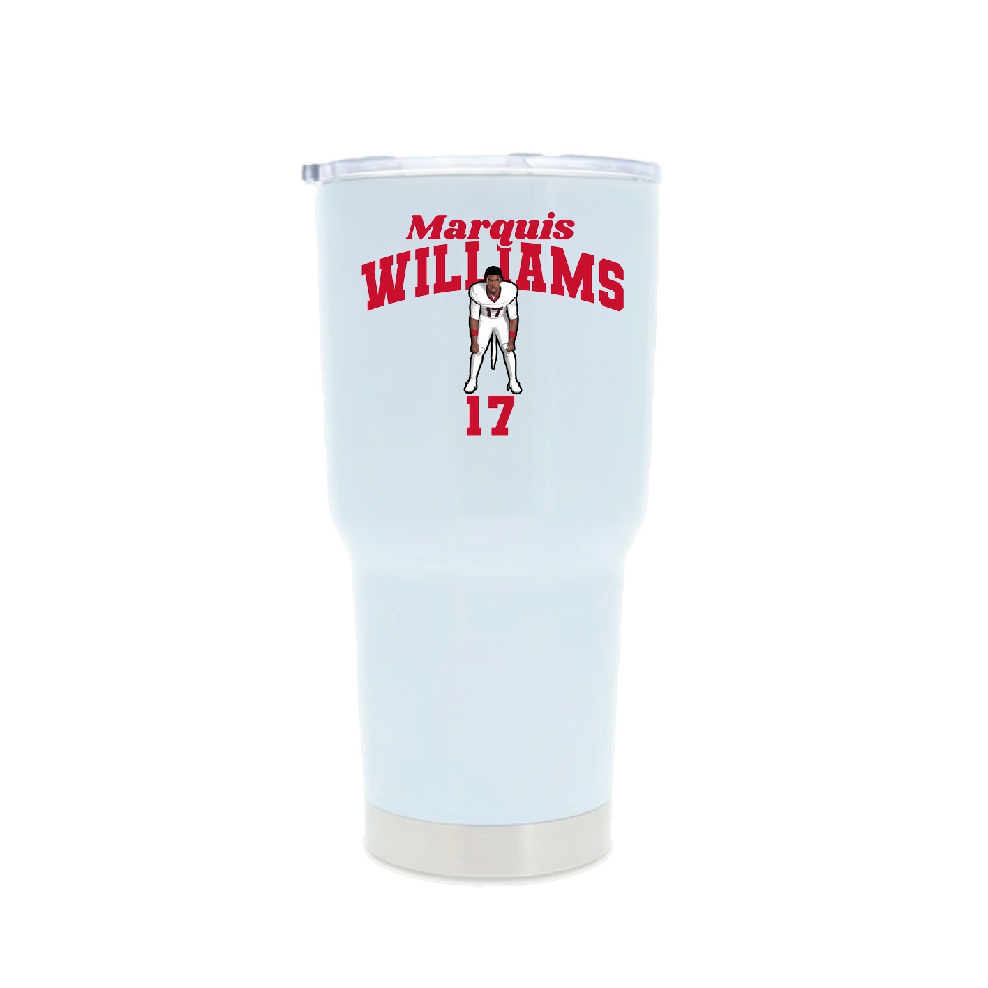 30oz Stainless Steel Tumbler — Signature Arch in White