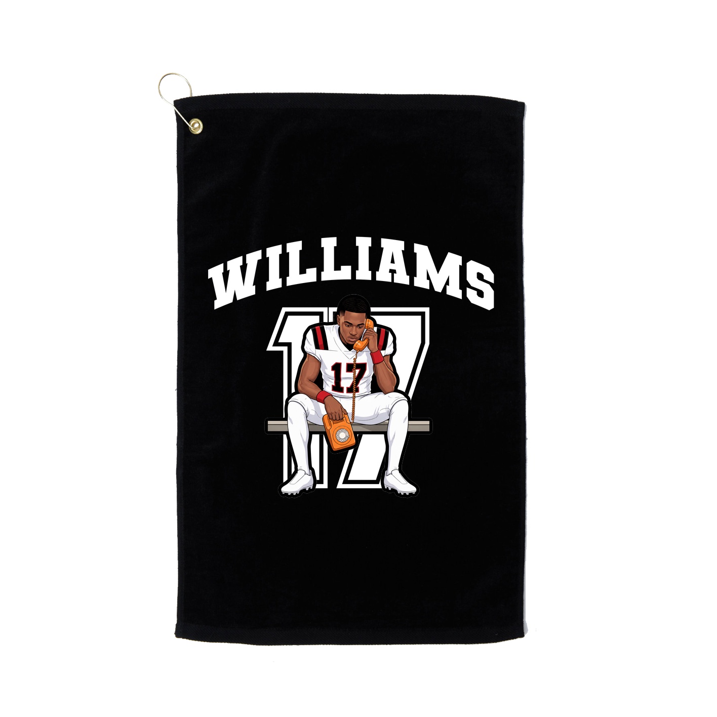 Golf Towel — Number in Black