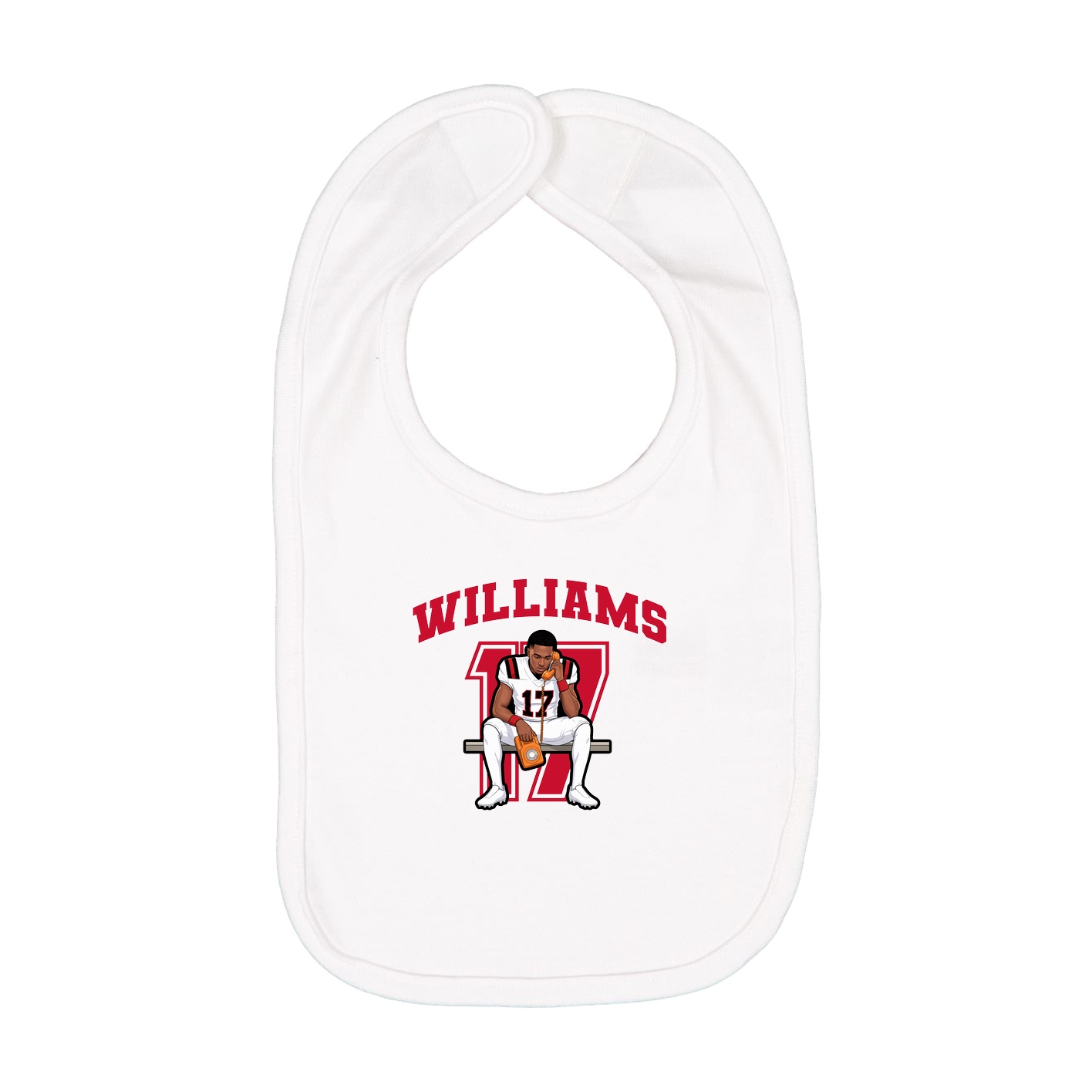 Infant Bib — Number in White