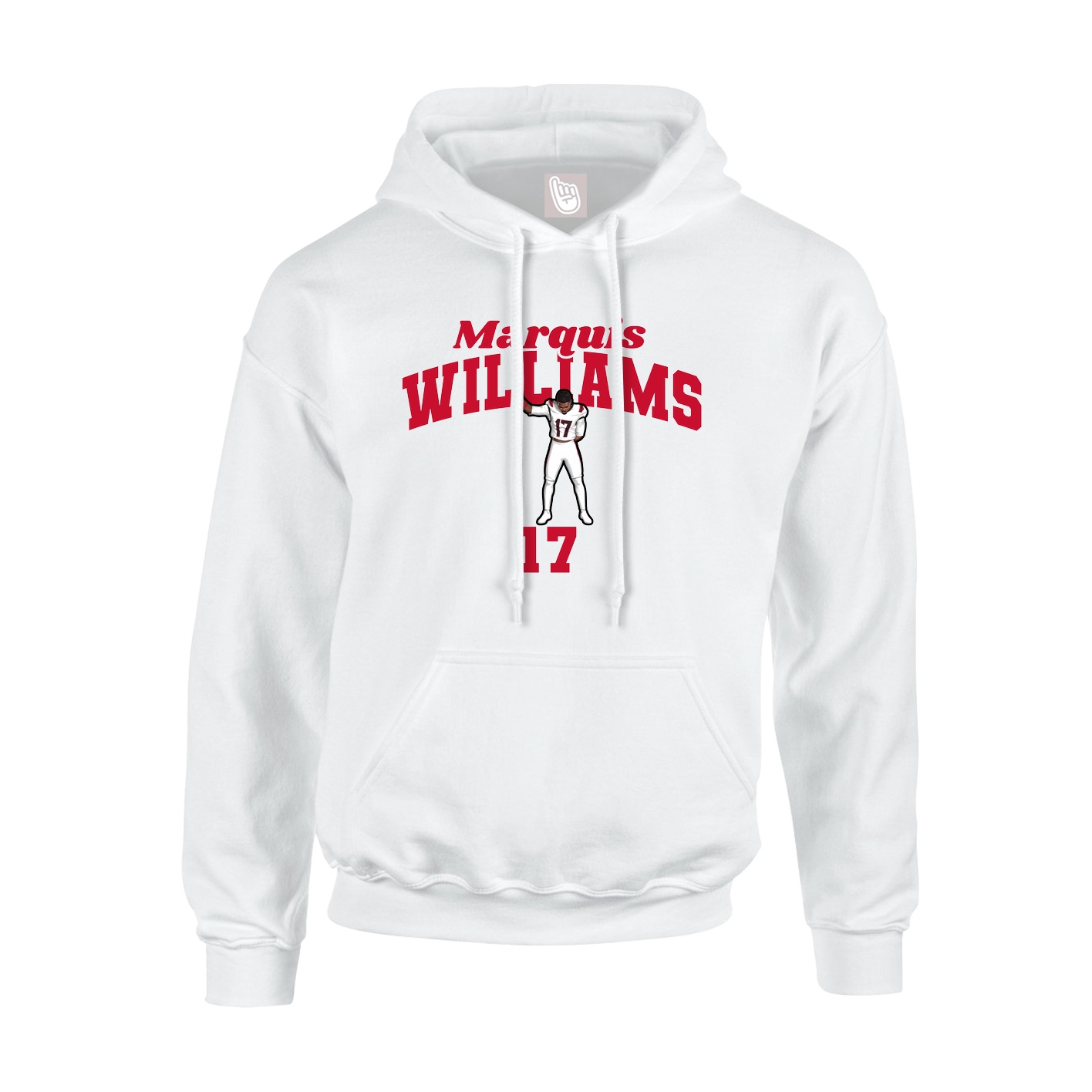Hoodie — Signature Arch in White