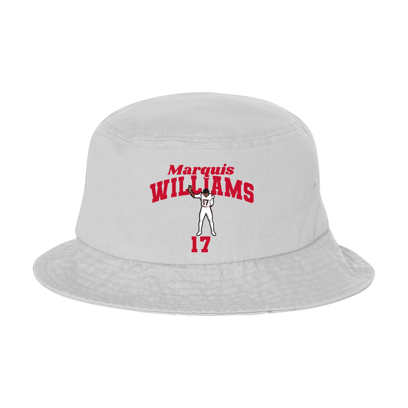 Bucket Cap — Signature Arch in White