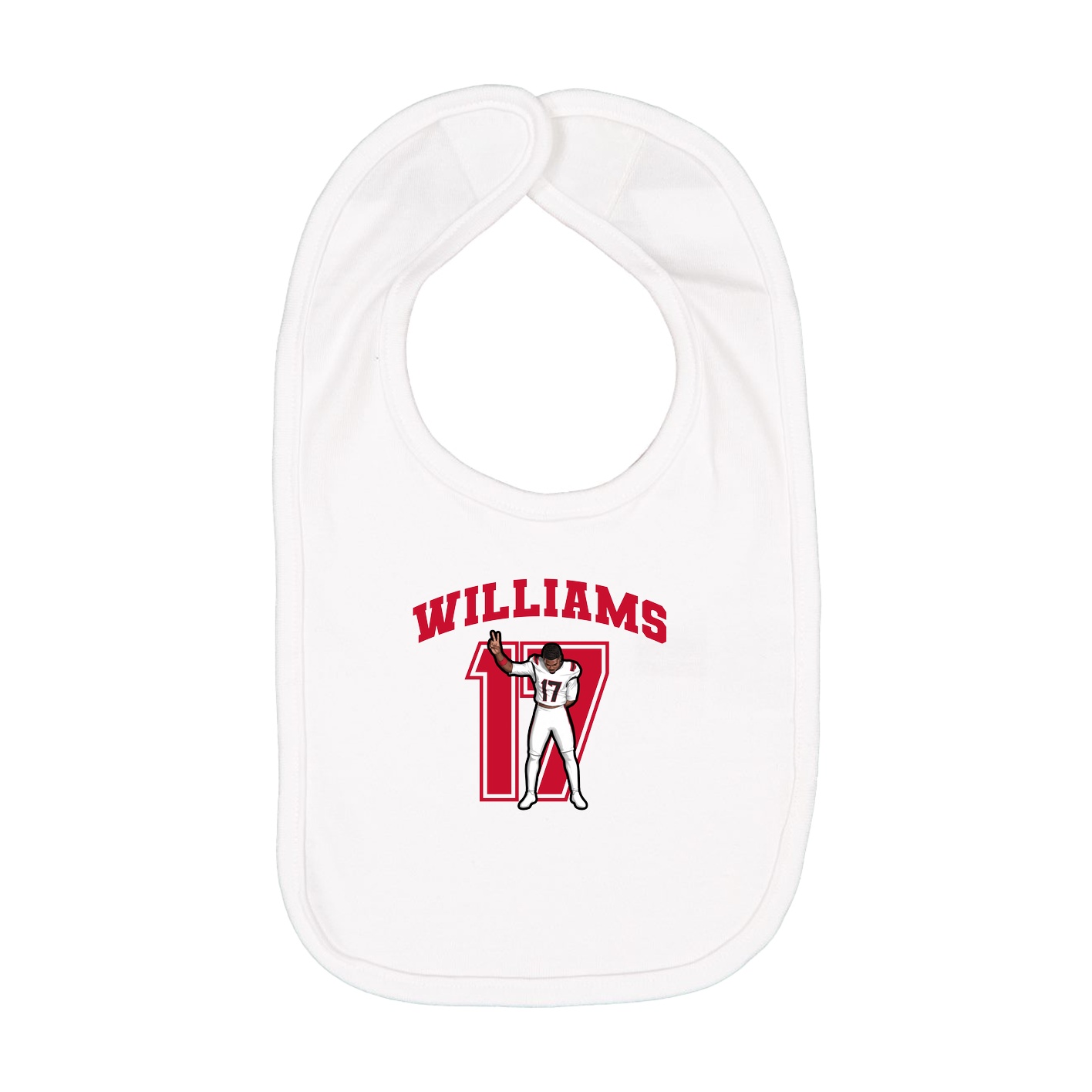 Infant Bib — Number in White