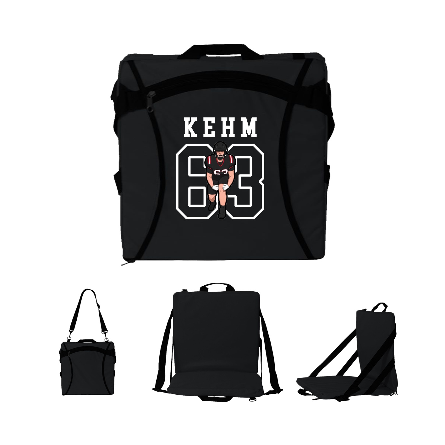 Folding Stadium Seat — Shirsey in Black