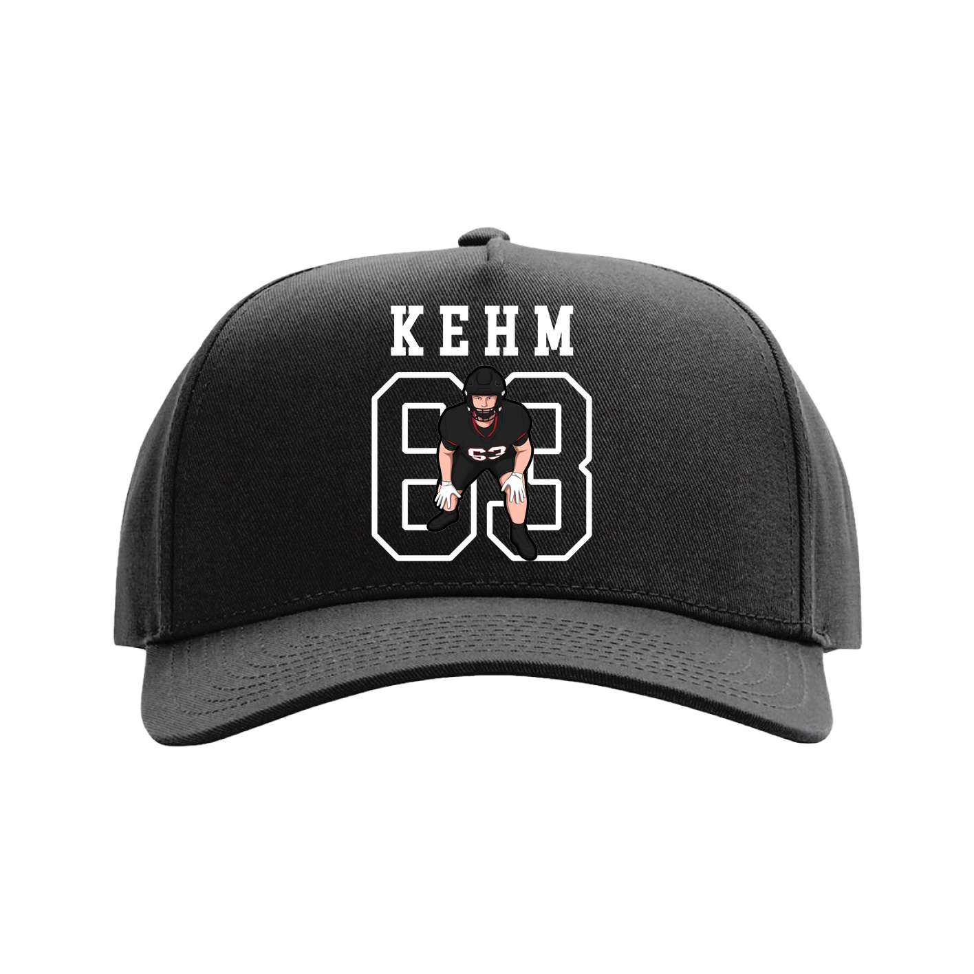 Full Fabric Five-Panel Champ Cap — Shirsey in Black