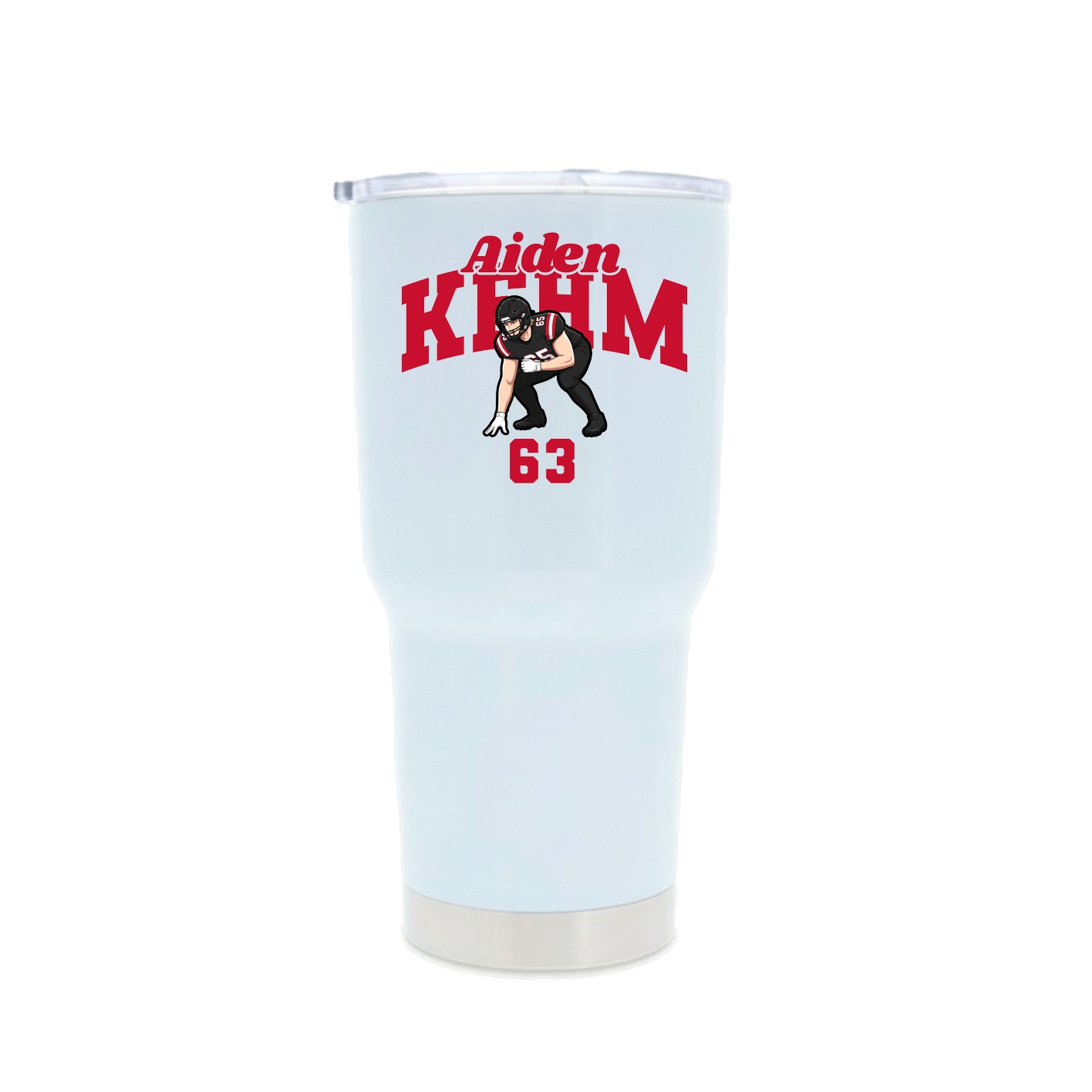 30oz Stainless Steel Tumbler — Signature Arch in White