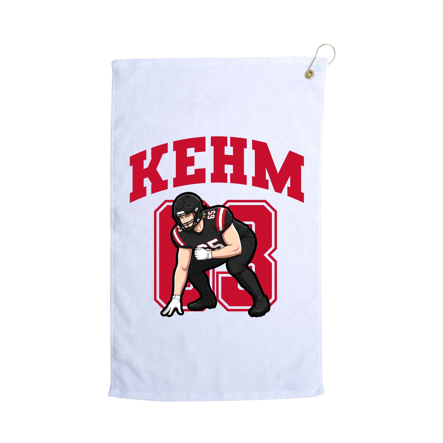 Golf Towel — Number in White