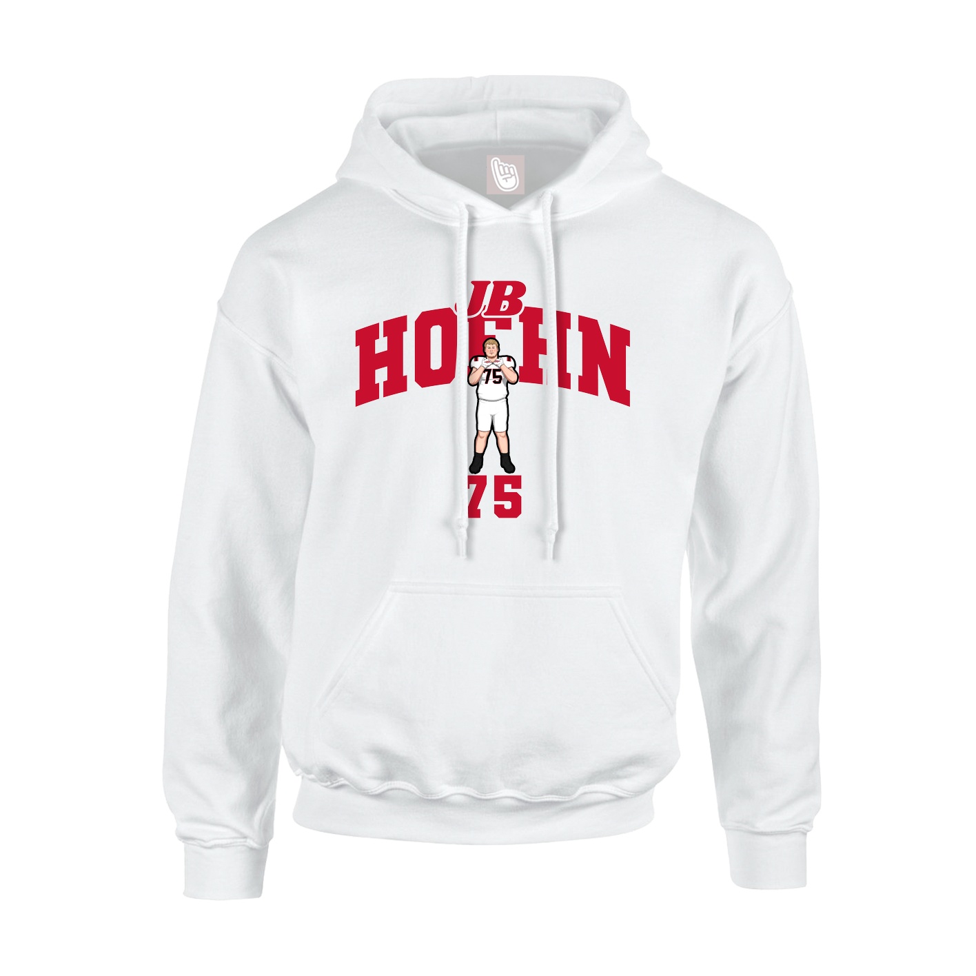 Hoodie — Signature Arch in White
