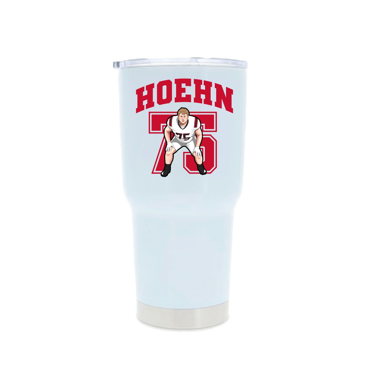 30oz Stainless Steel Tumbler — Number in White
