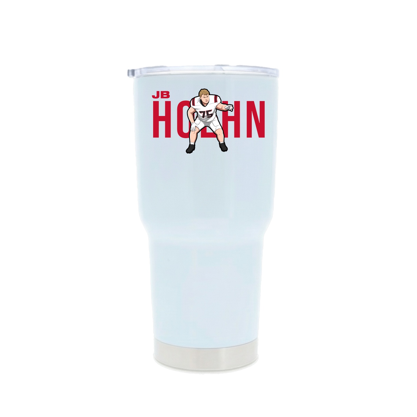 30oz Stainless Steel Tumbler — Player Name in White