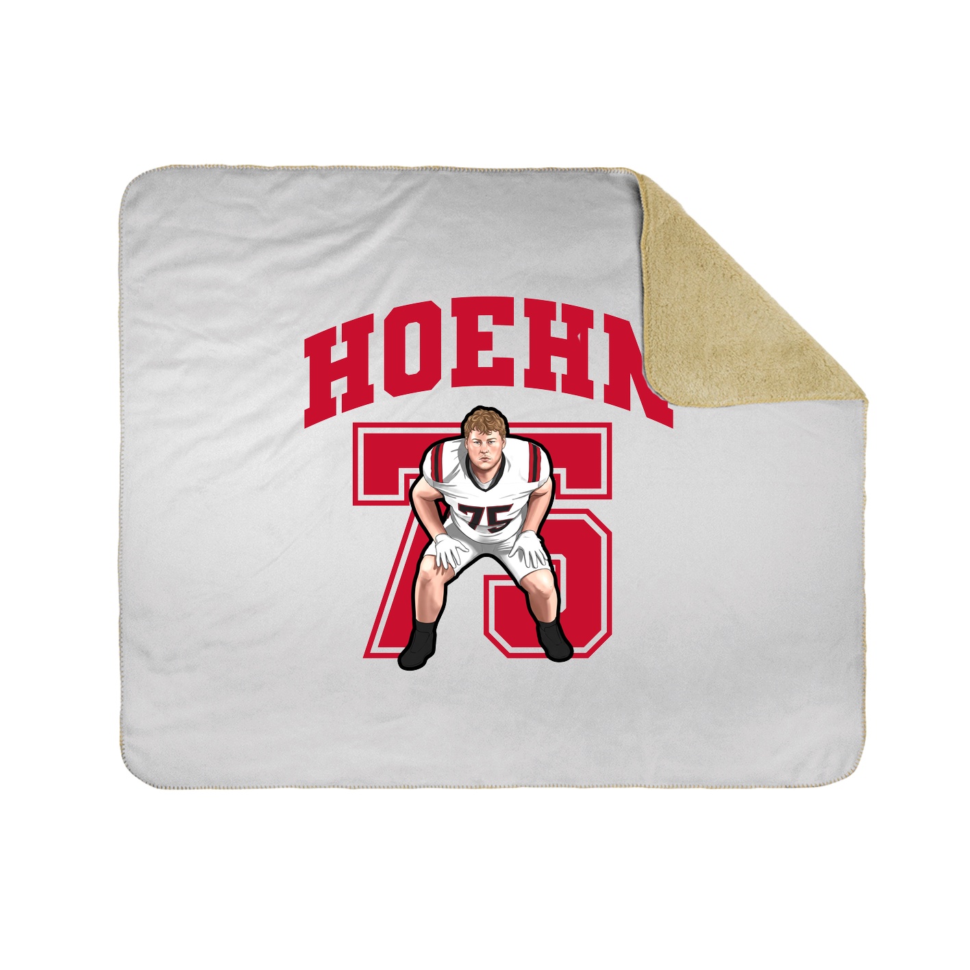 Throw Blanket — Number in White