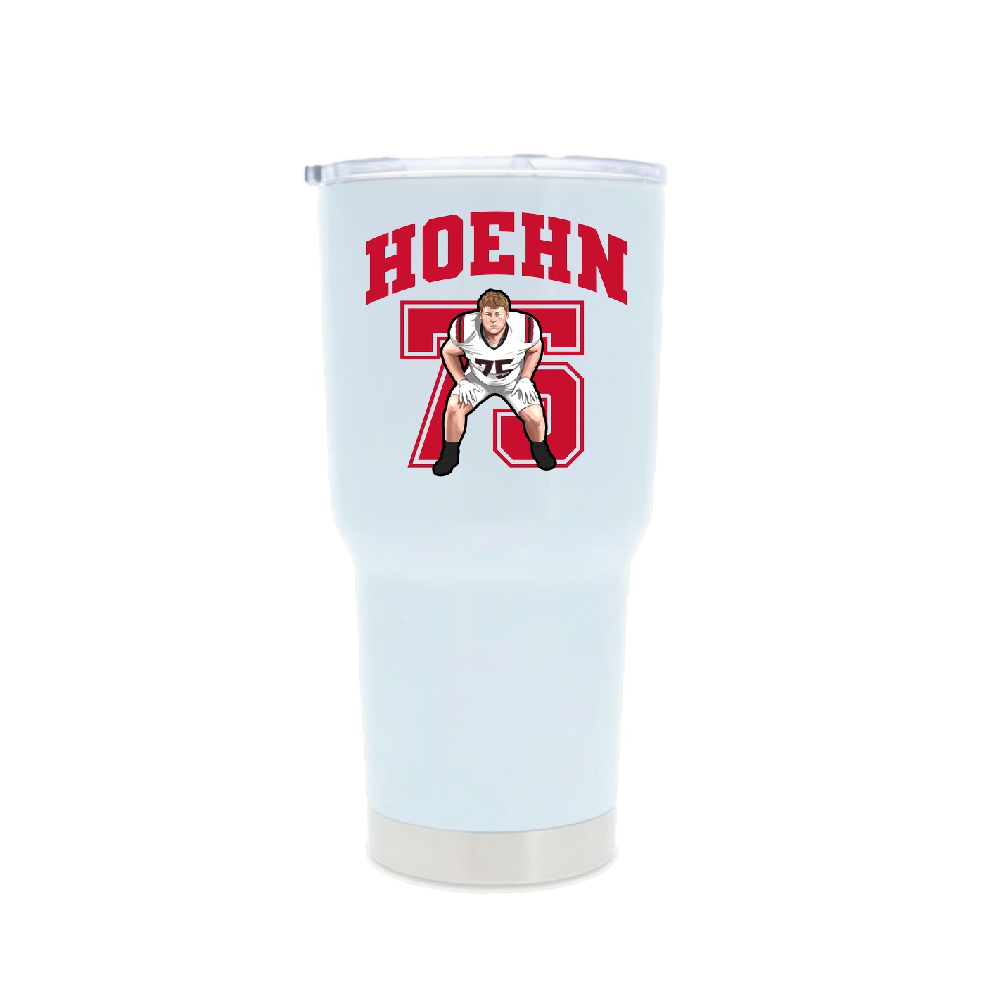 30oz Stainless Steel Tumbler — Number in White