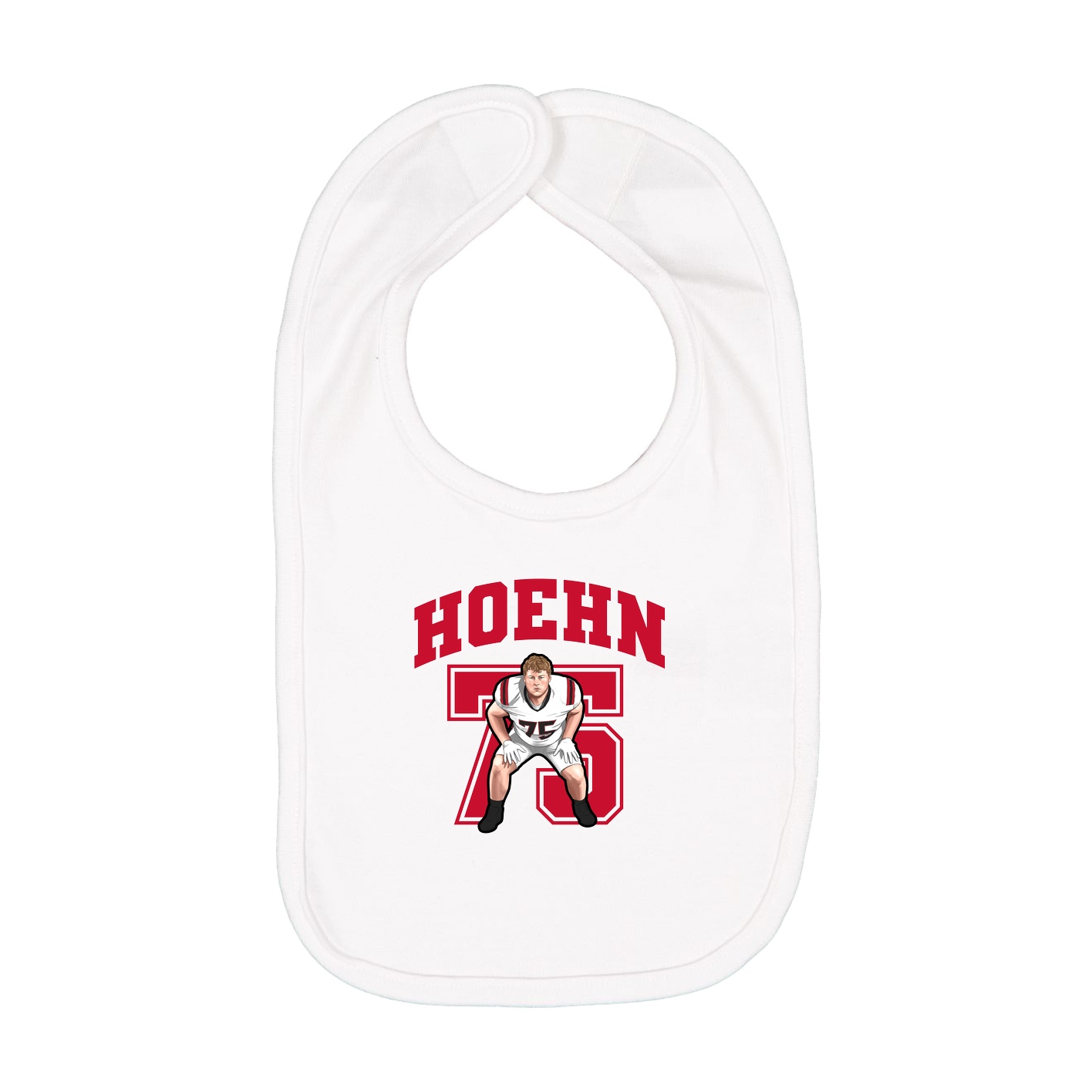Infant Bib — Number in White