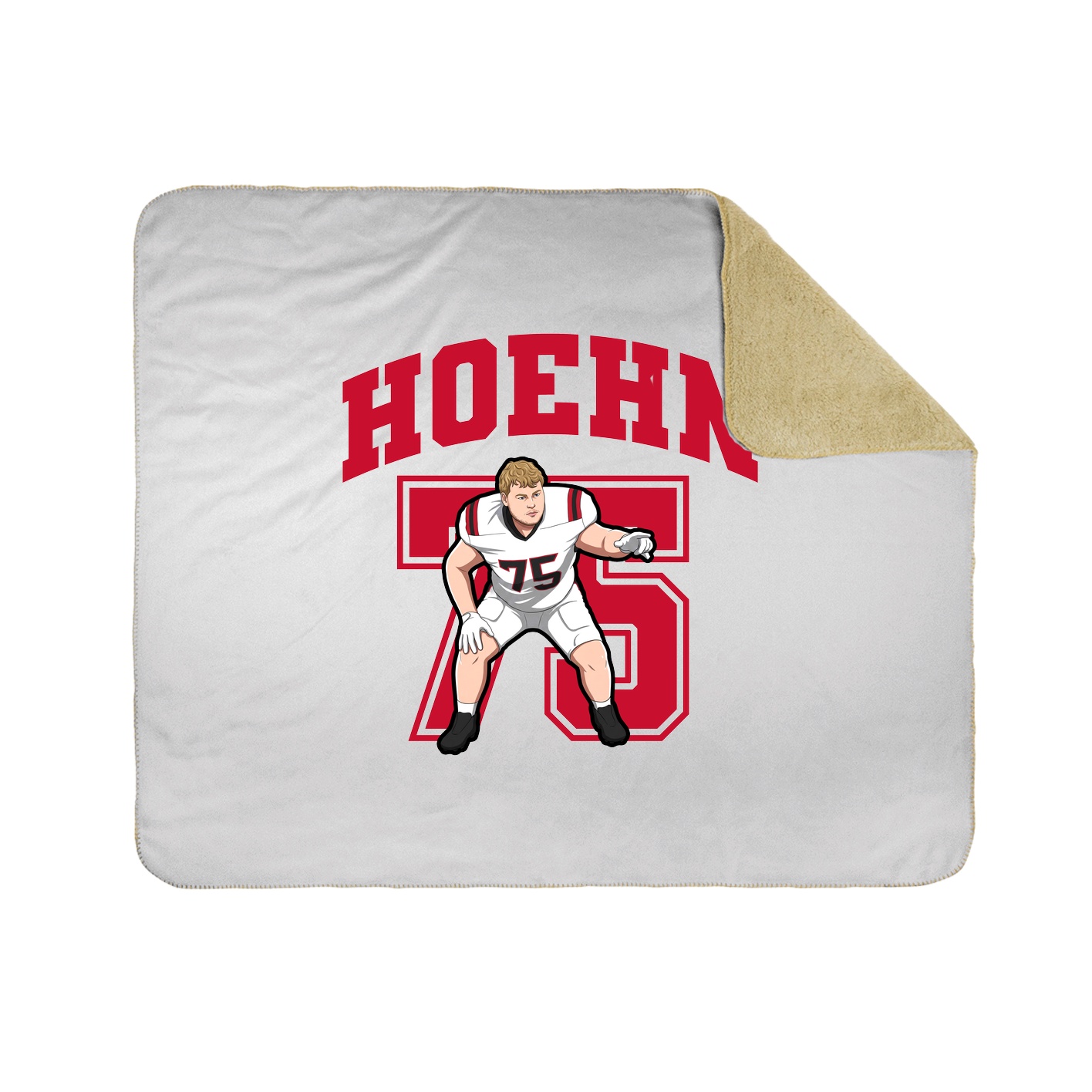 Throw Blanket — Number in White