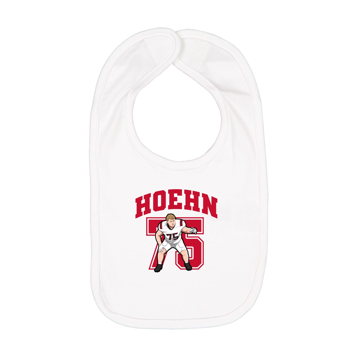 Infant Bib — Number in White