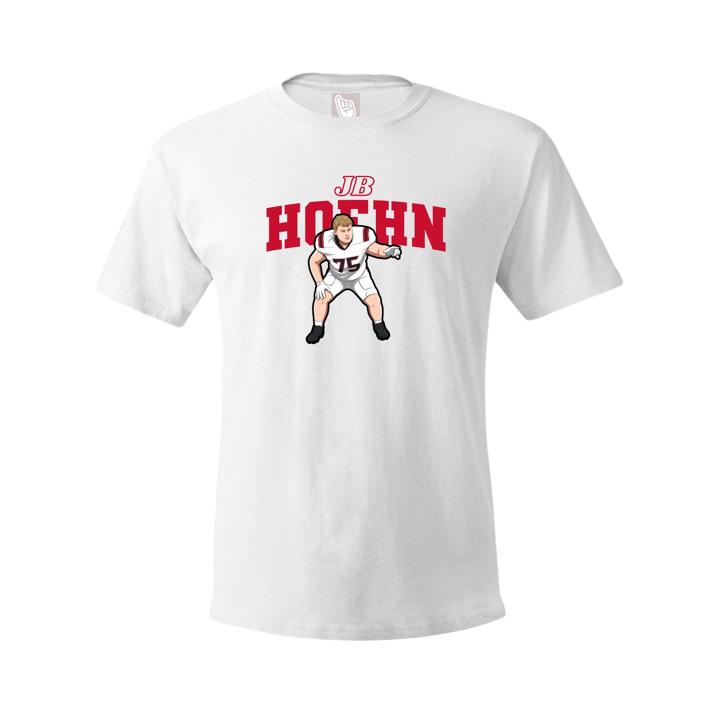 Youth Tee — Name Arch in White