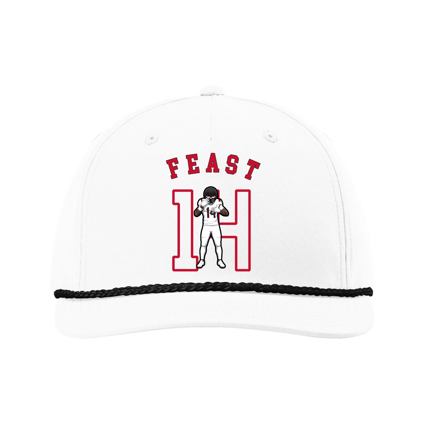 Five-Panel Classic Rope Cap — Shirsey Arch in White