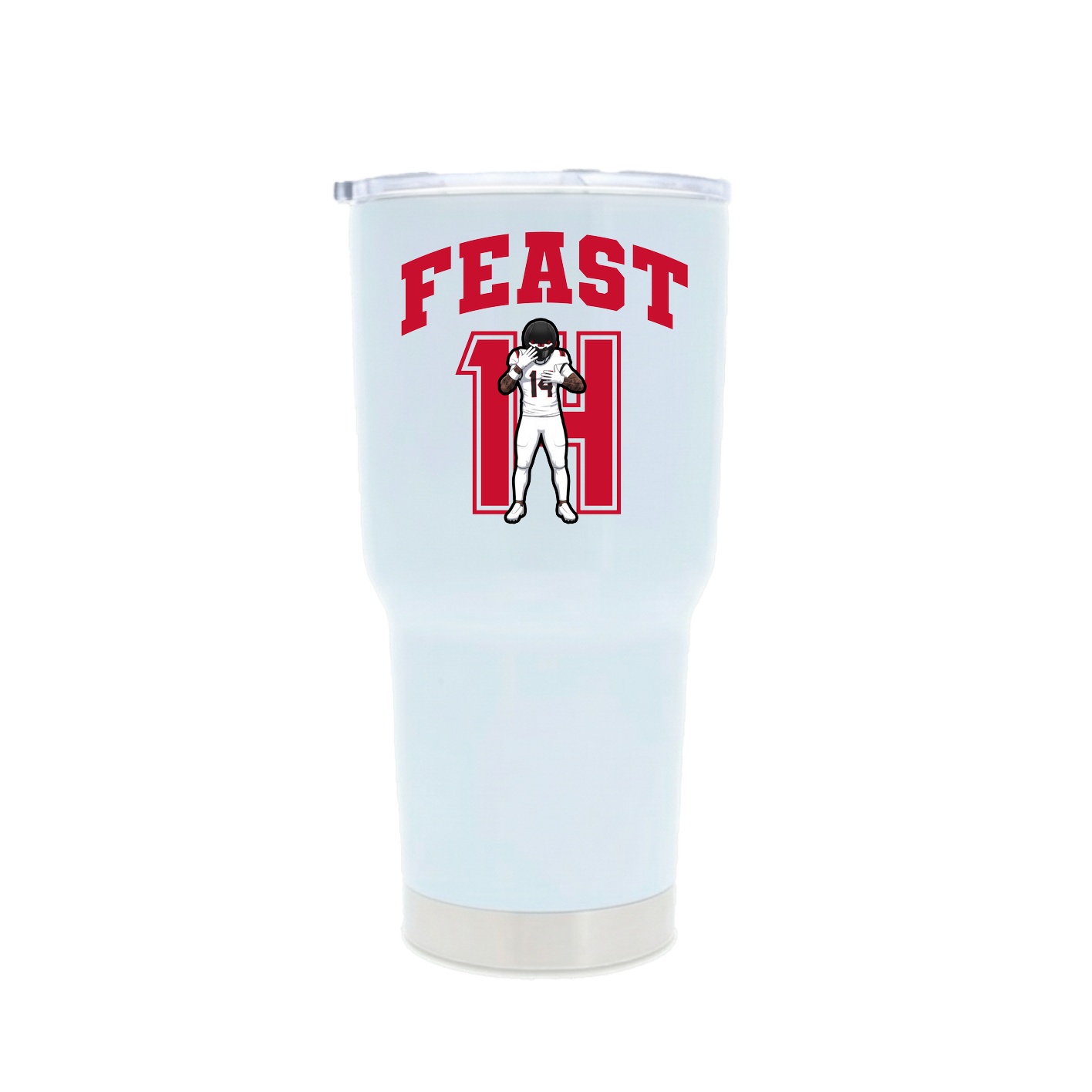 30oz Stainless Steel Tumbler — Number in White