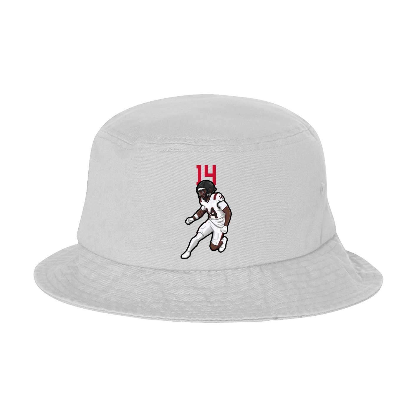 Bucket Cap — Number Top in White