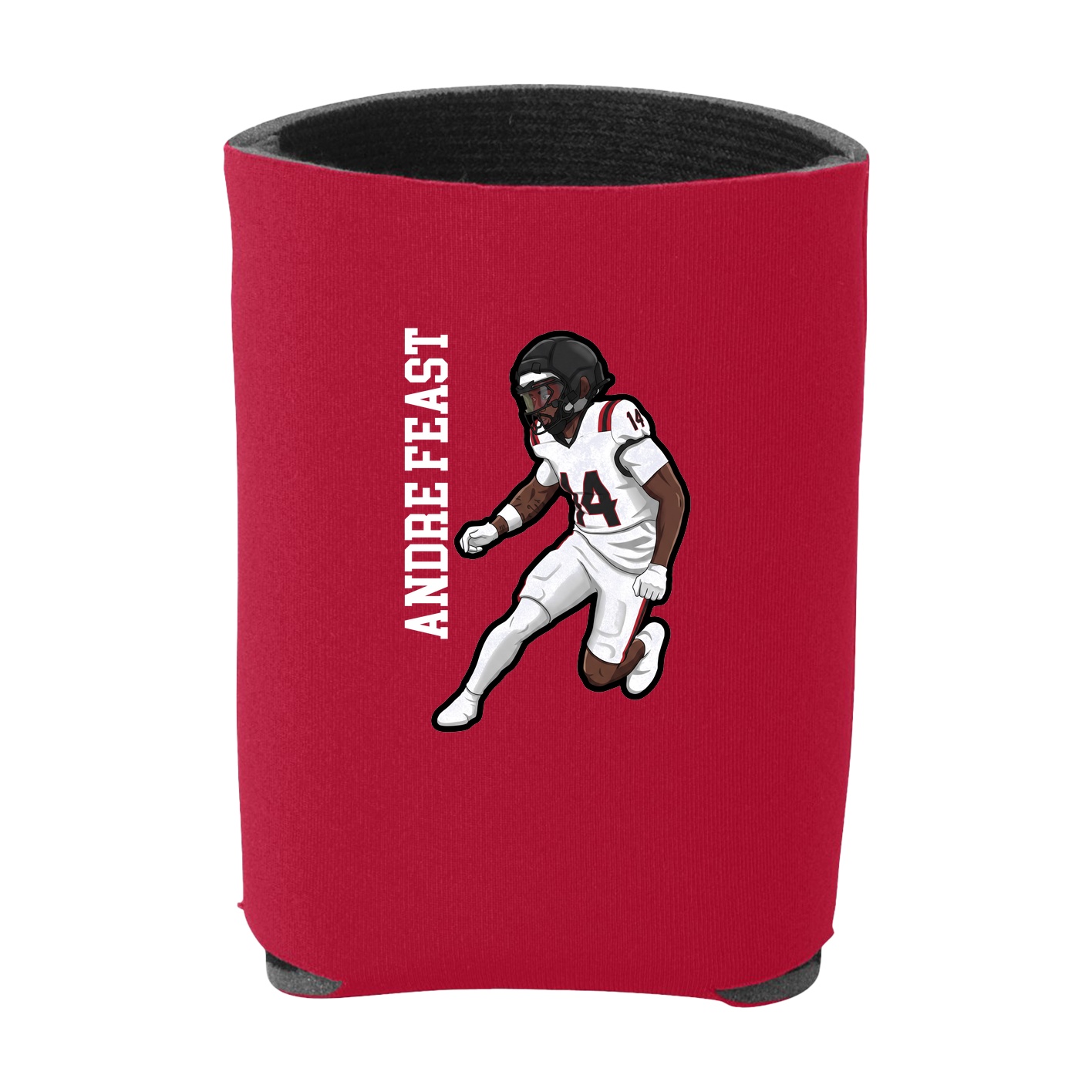 Can Holder — Name Vertical in Red