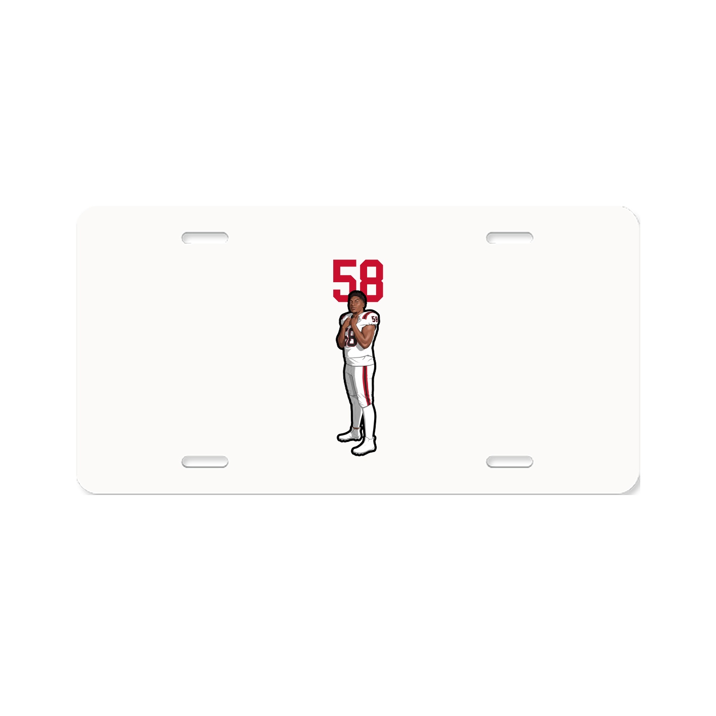 License Plate — Number Top in Classic