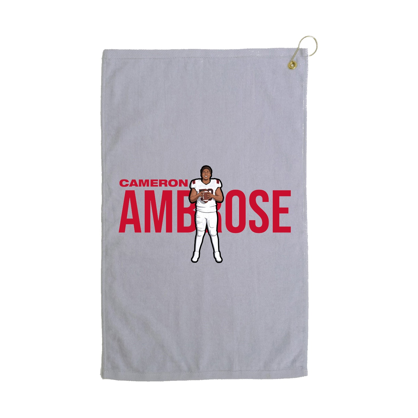 Golf Towel — Player Name in Grey