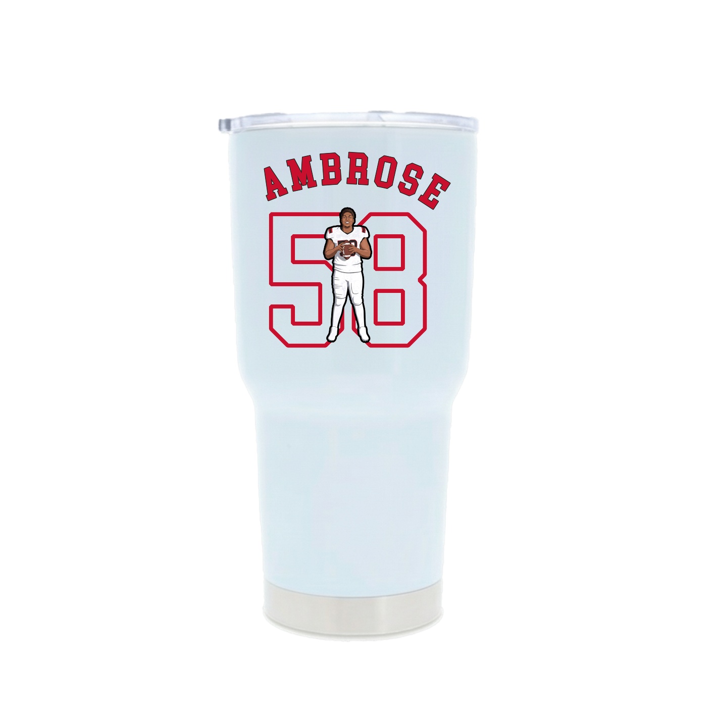 30oz Stainless Steel Tumbler — Shirsey Arch in White