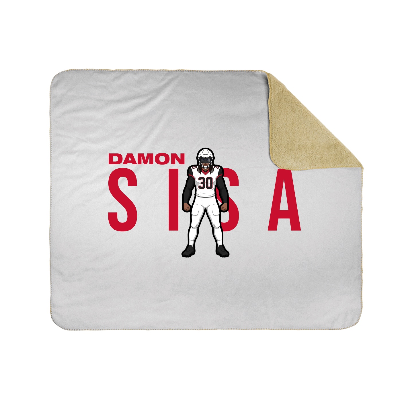 Throw Blanket — Player Name in White