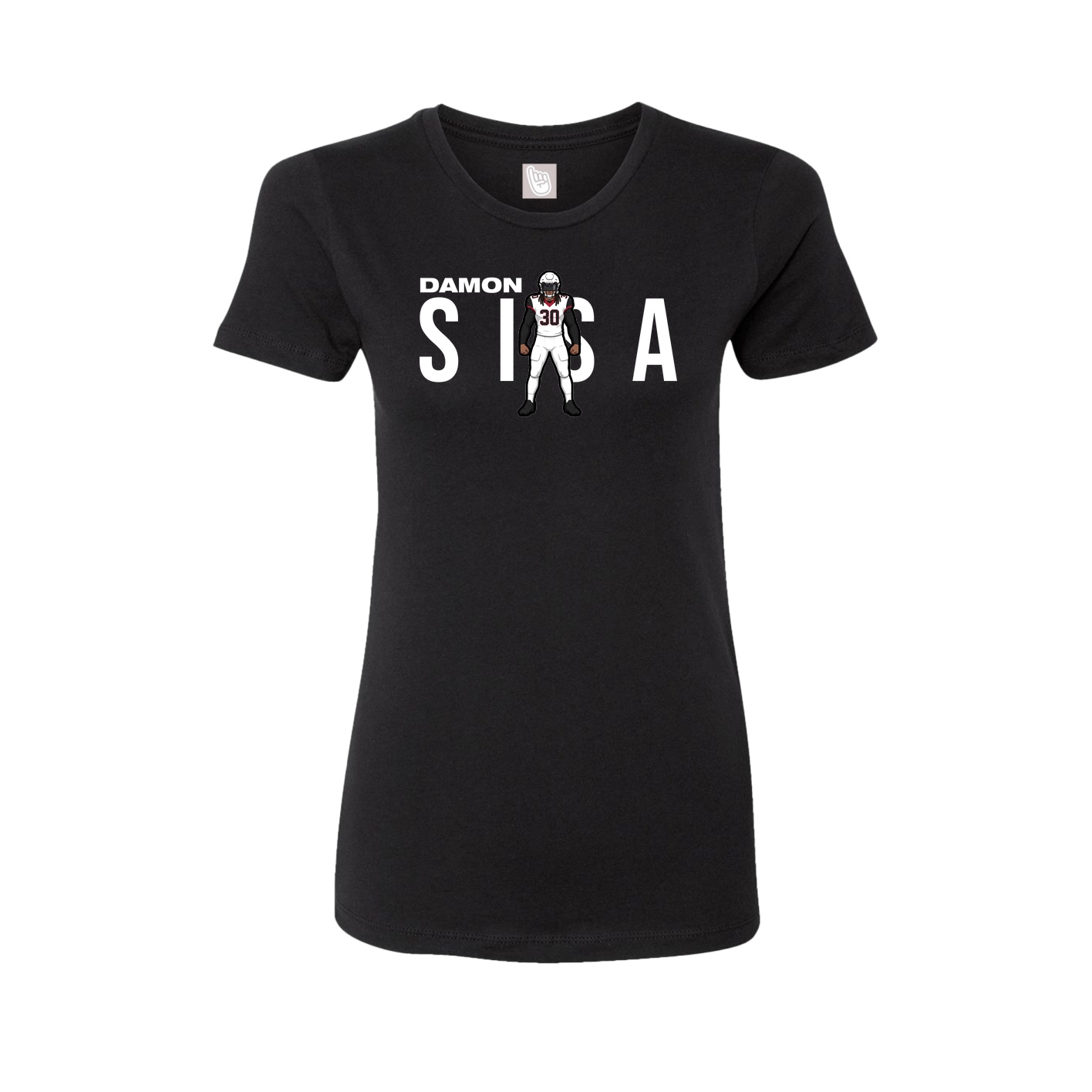 Fitted Women's Tee — Player Name in Black