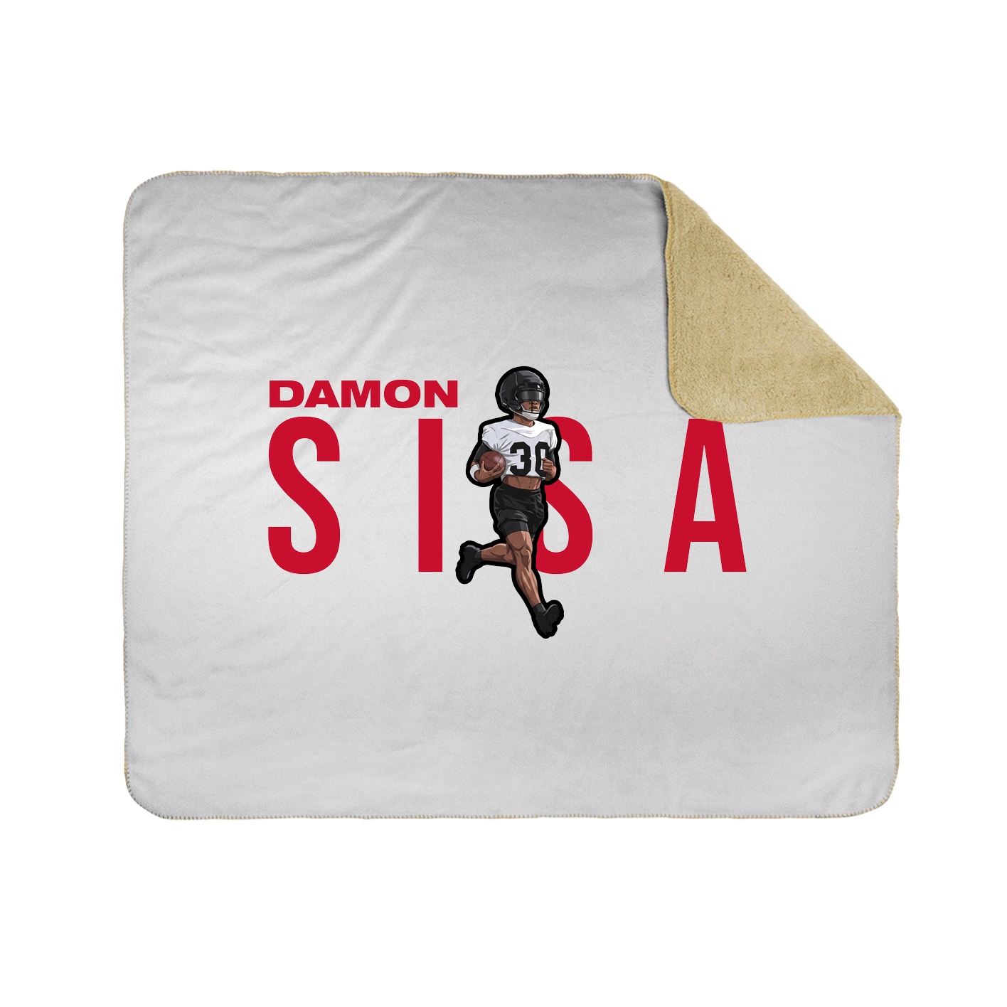 Throw Blanket — Player Name in White