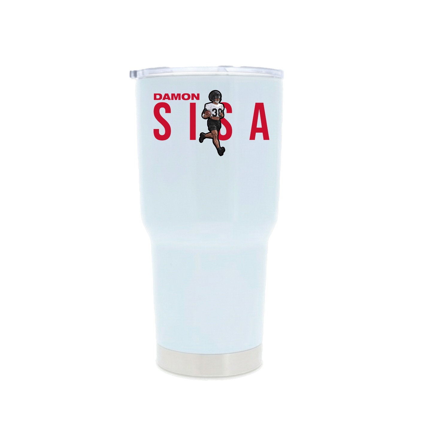 30oz Stainless Steel Tumbler — Player Name in White