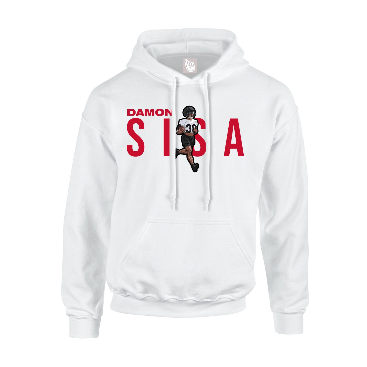 Youth Hoodie — Player Name in White
