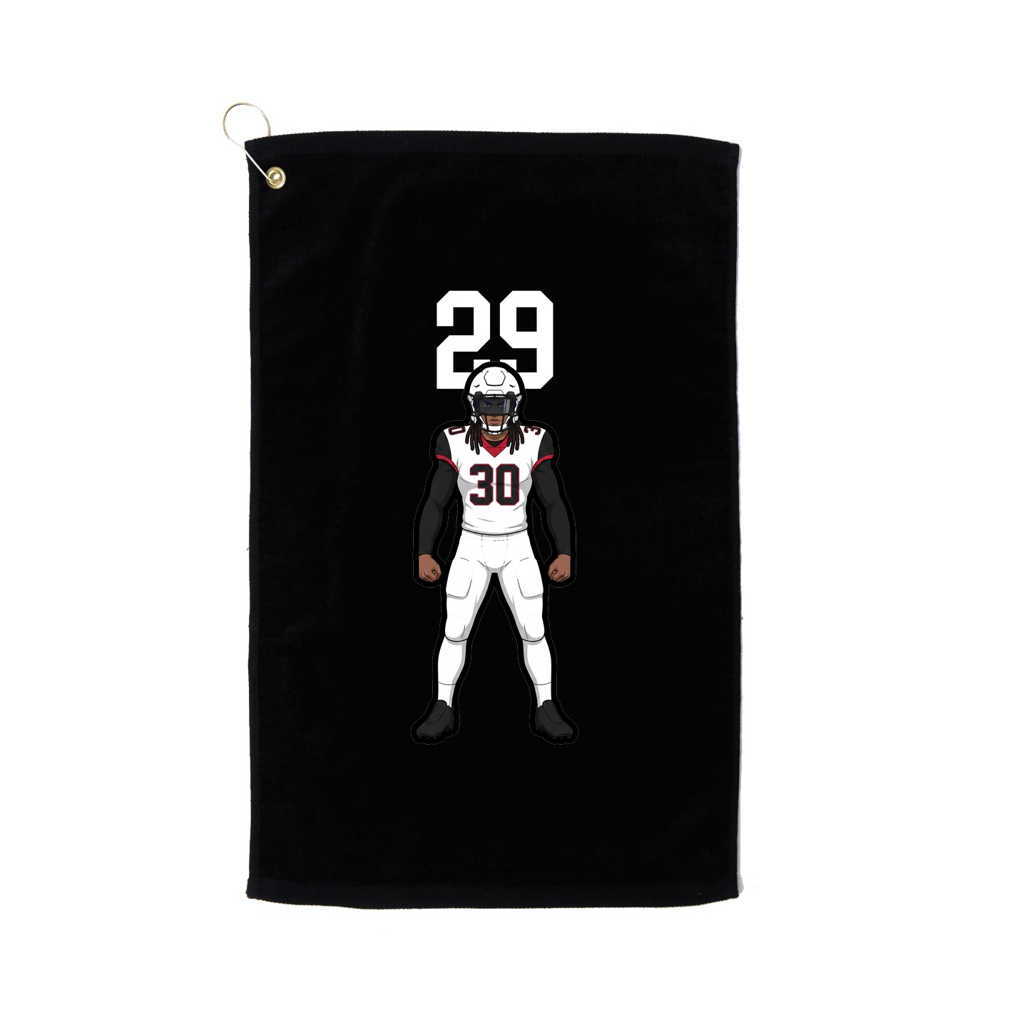 Golf Towel — Number Top in Black