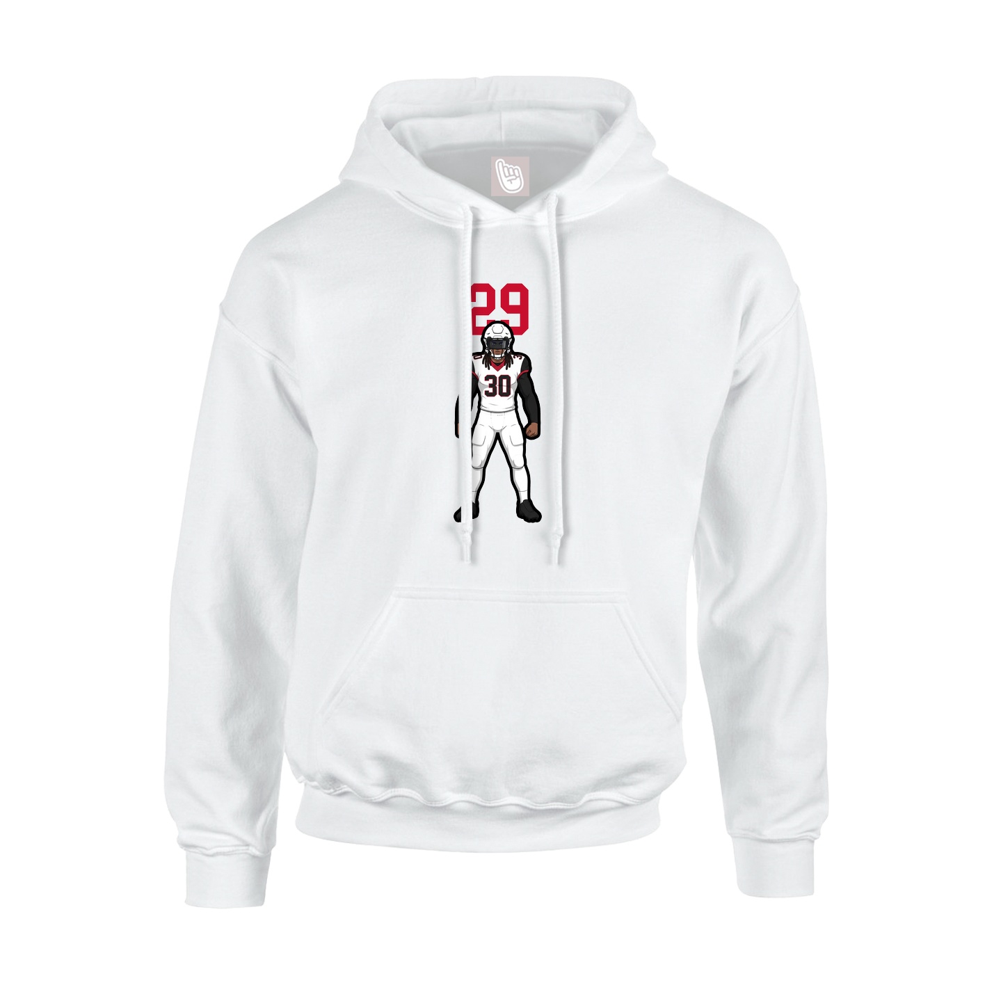Hoodie — Number Top in White