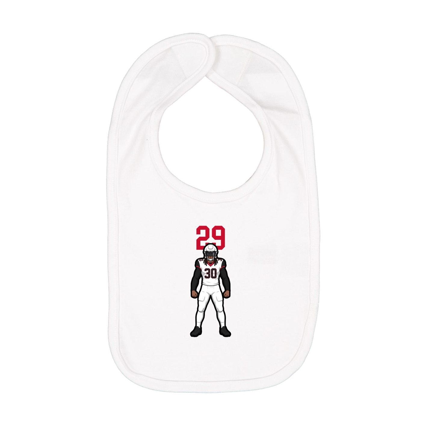 Infant Bib — Number Top in White