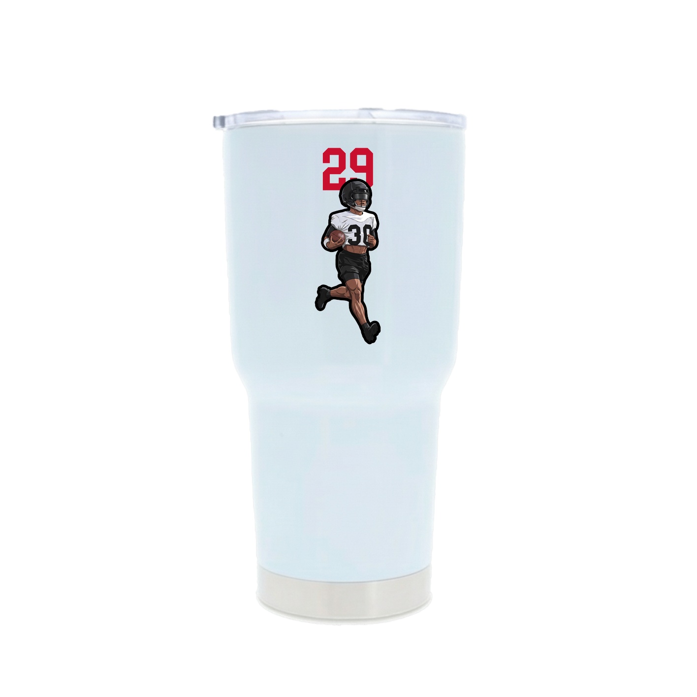 30oz Stainless Steel Tumbler — Number Top in White