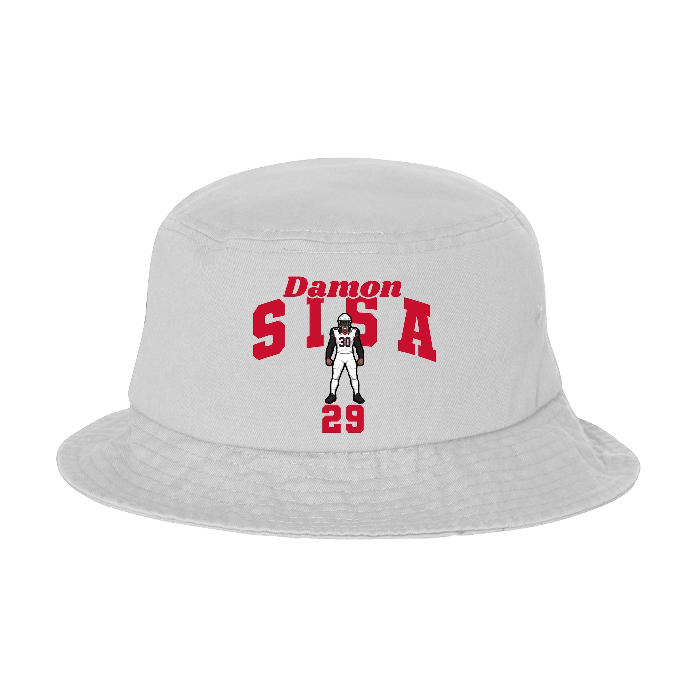 Bucket Cap — Signature Arch in White