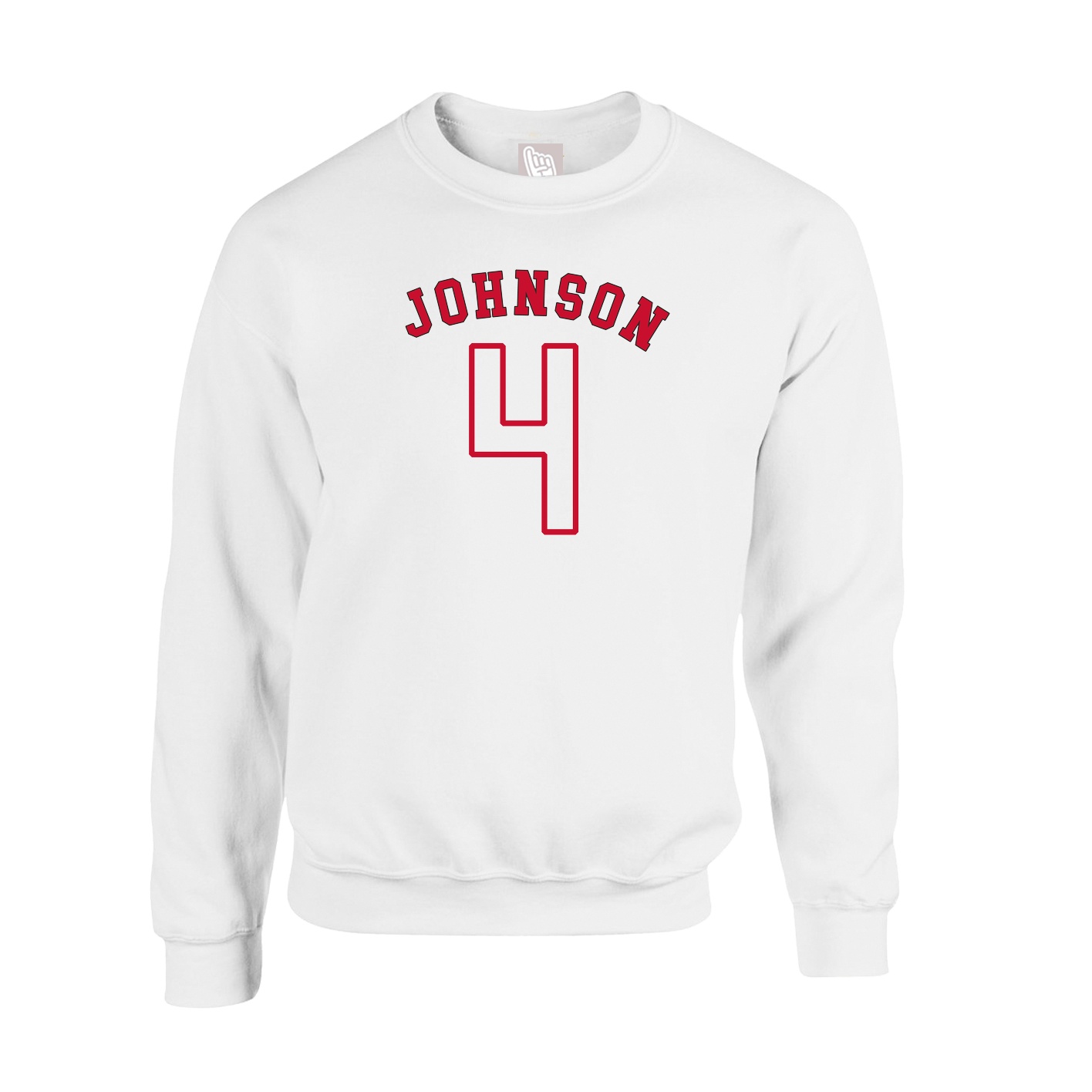 Fleece Crew — Shirsey Arch in White