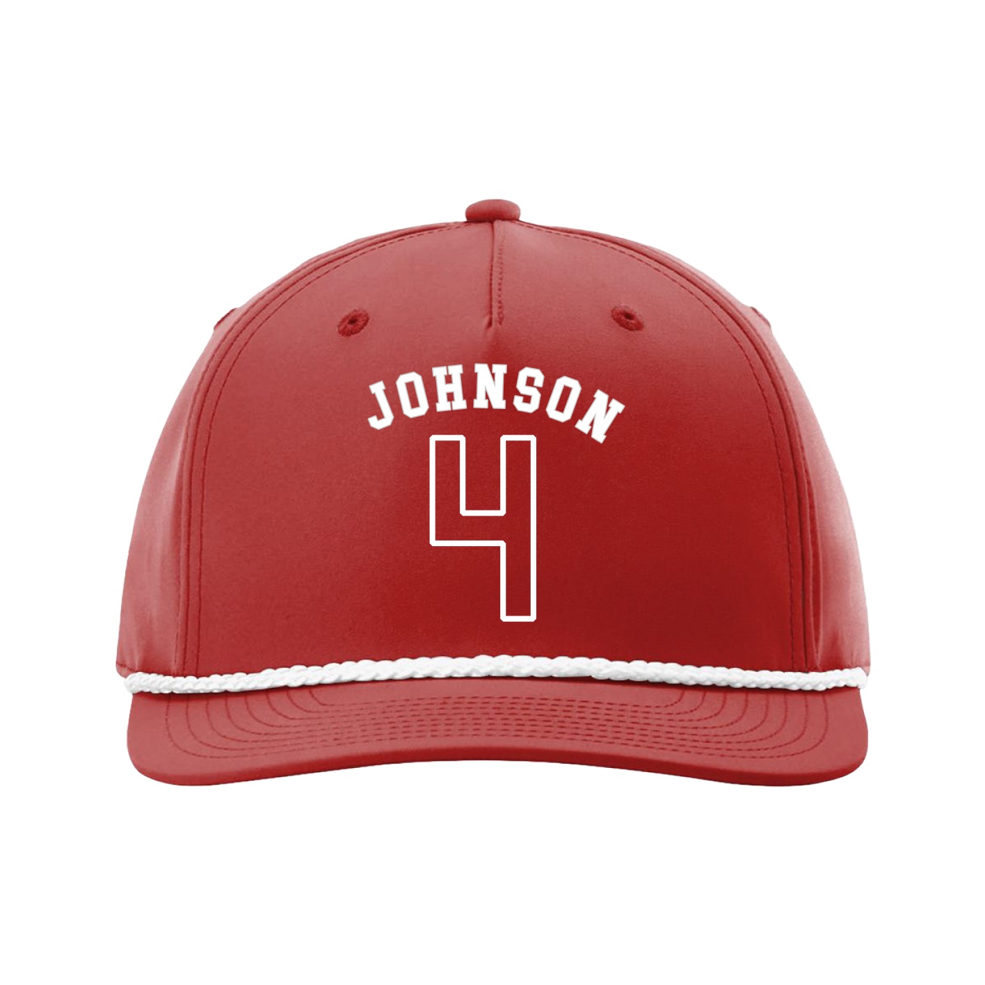 Five-Panel Classic Rope Cap — Shirsey Arch in Red
