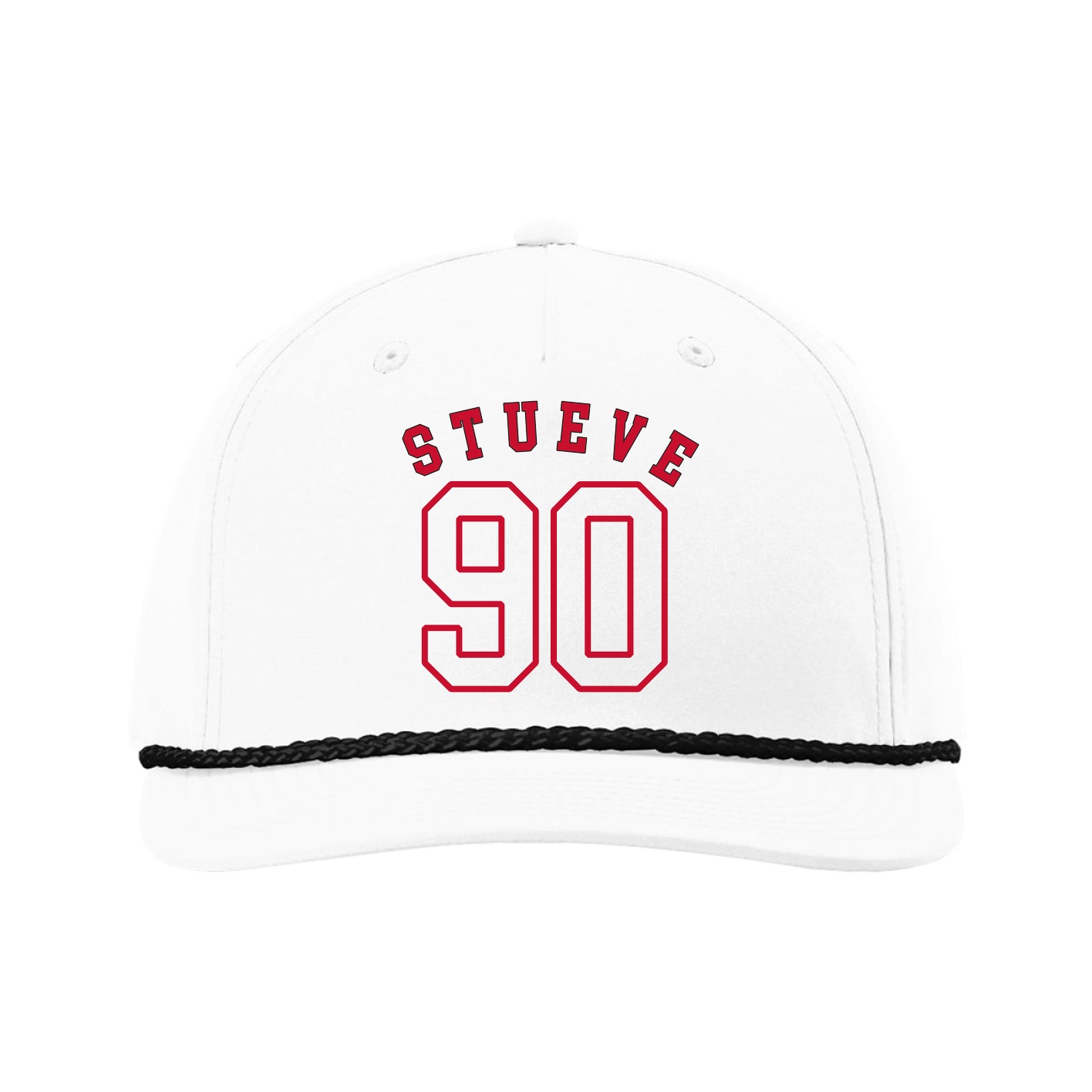 Five-Panel Classic Rope Cap — Shirsey Arch in White