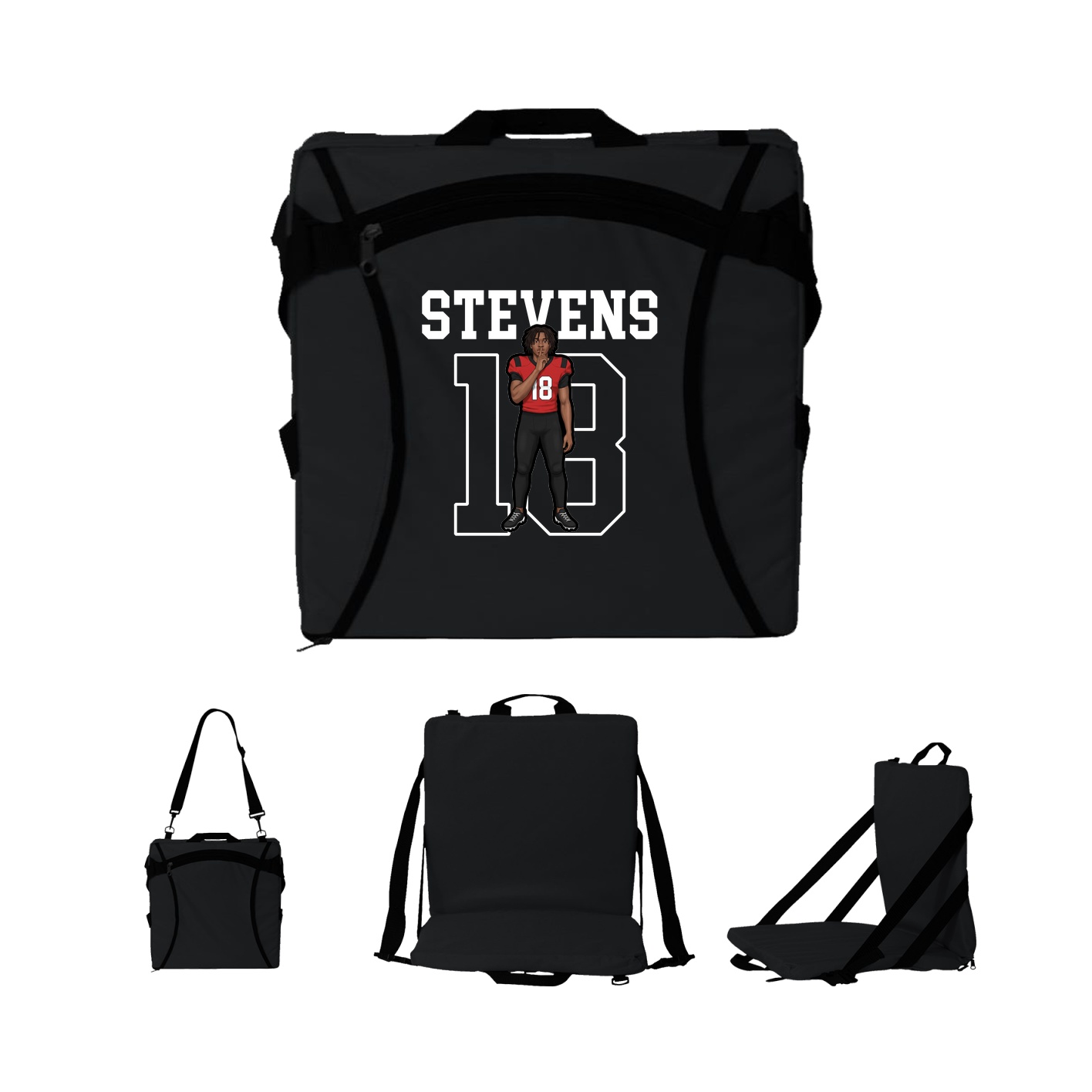 Folding Stadium Seat — Shirsey in Black