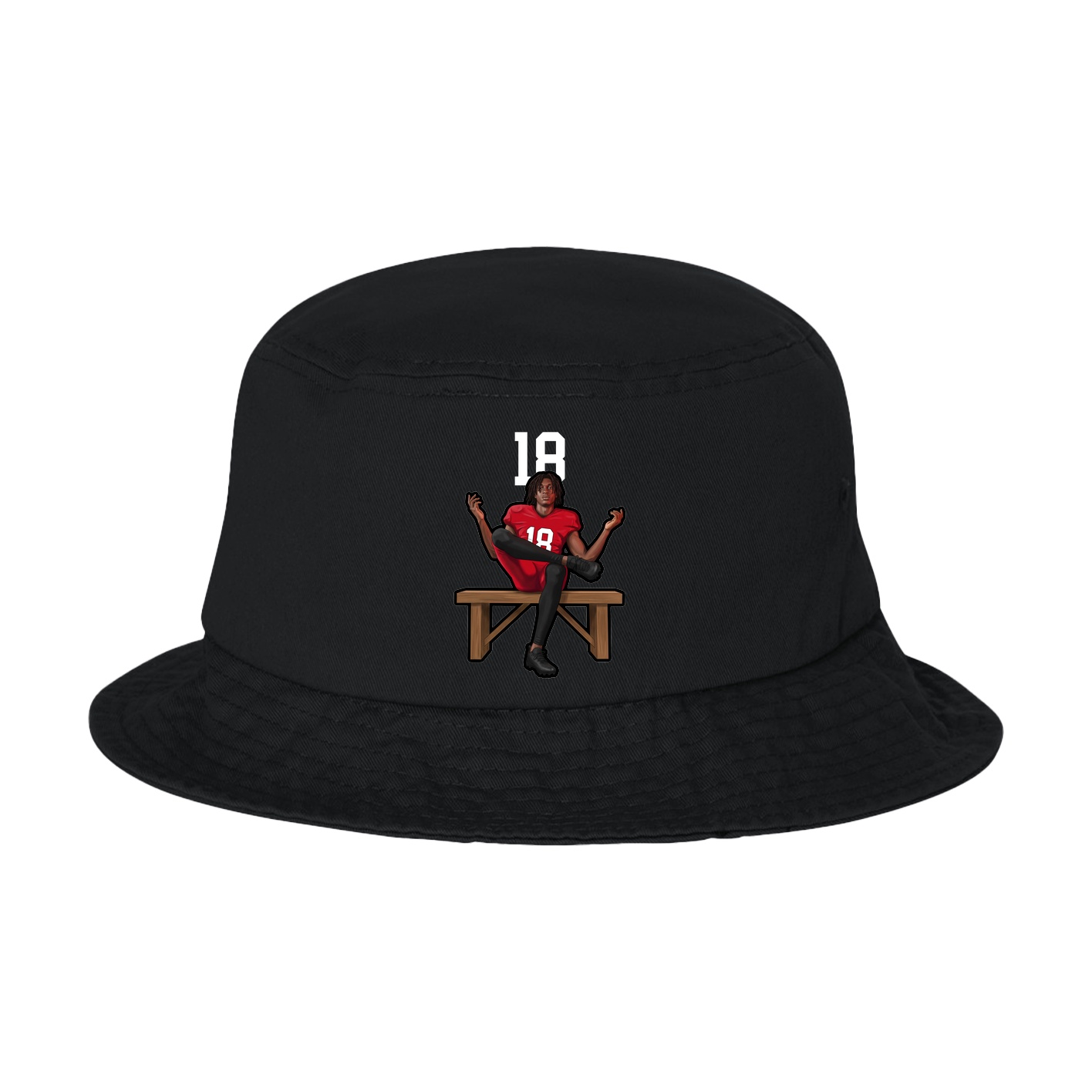 Bucket Cap — Number Top in Black