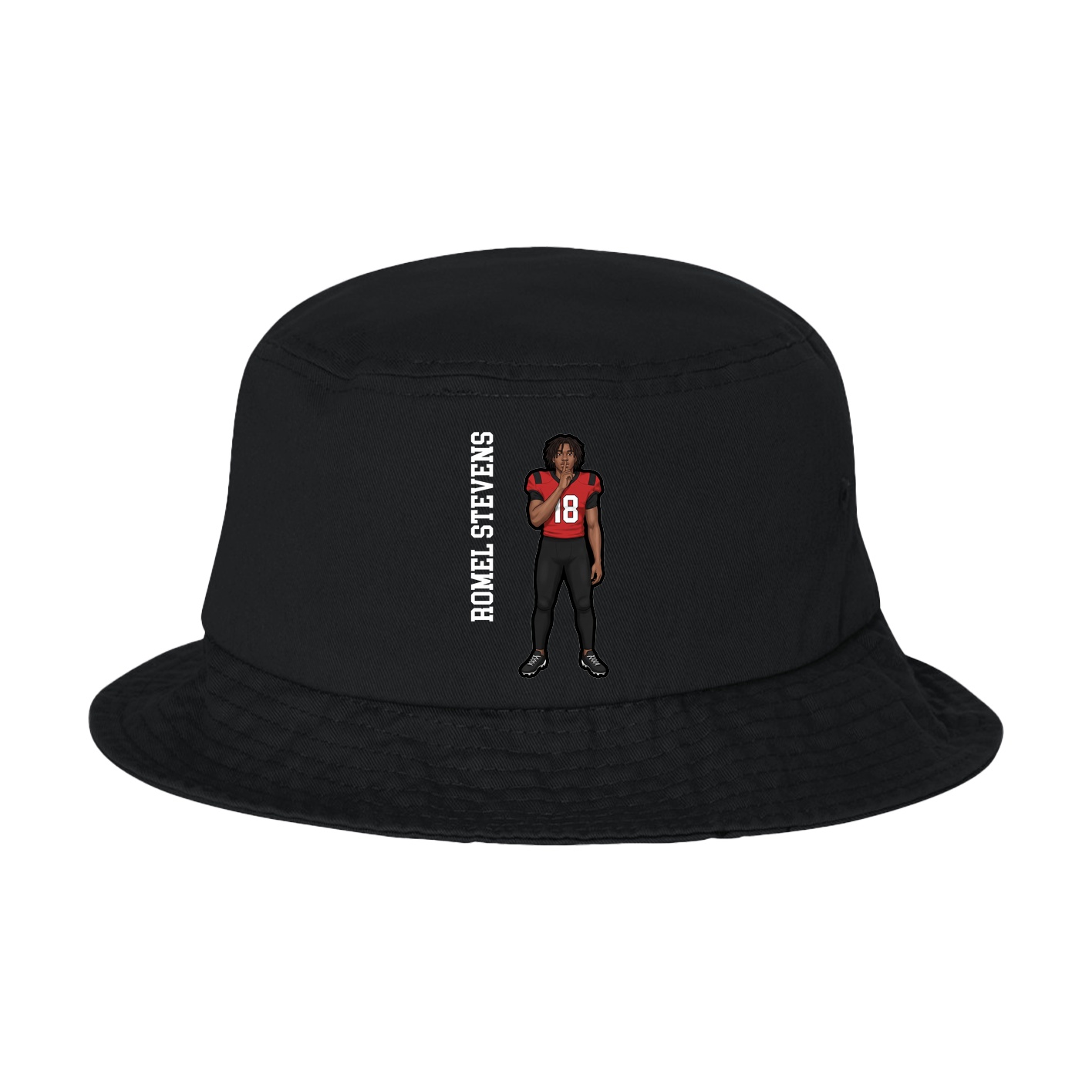 Bucket Cap — Name Vertical in Black
