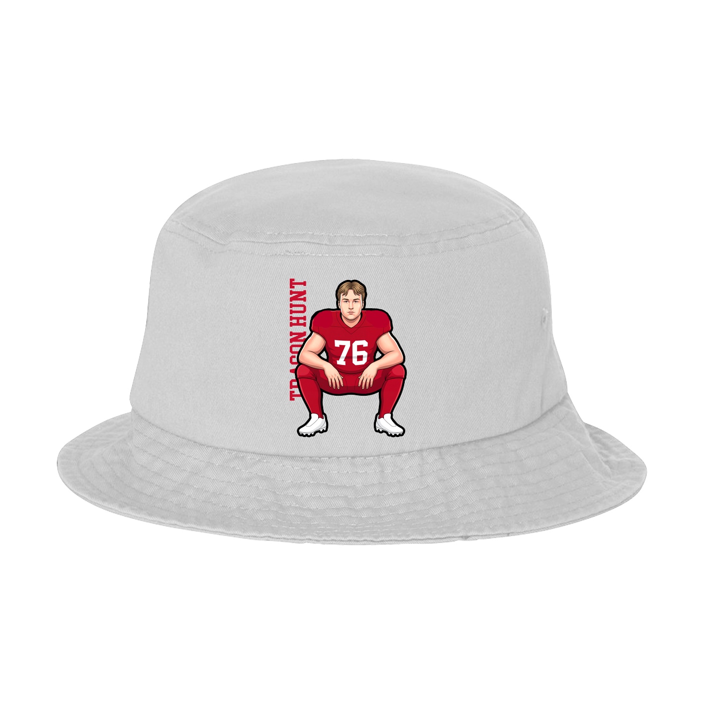 Bucket Cap — Name Vertical in White