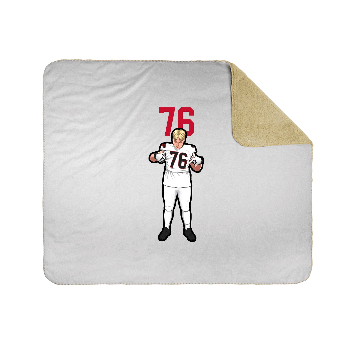 Throw Blanket — Number Top in White